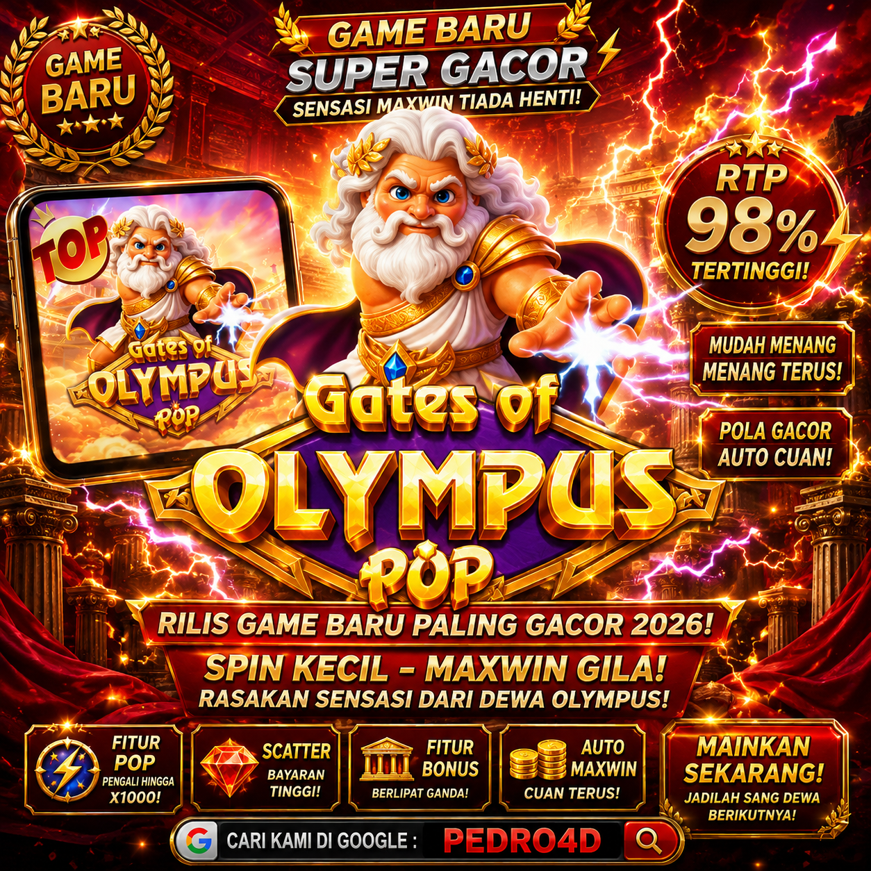 PEDRO4D - Dowdload & Install Aplikasi Slot Asli Minimal Bet 400 Perak