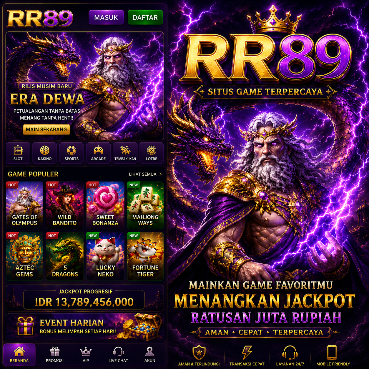 RR89 - Situs Resmi Slot Online dan Pilihan Game PG Soft